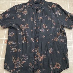 Black Vans Shirt with Floral Pattern